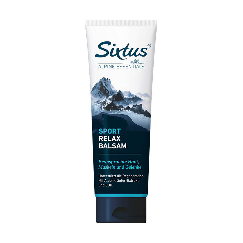 Produktabbildung von Sixtus Sport-Relaxbalsam als 250-ml-Tube zur Hautpflege und Regeneration.