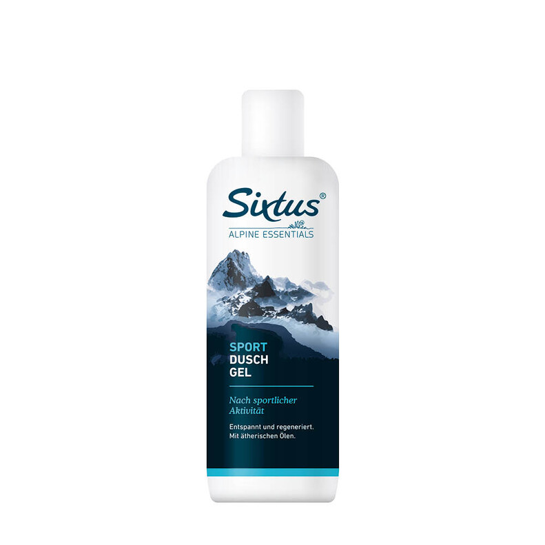 Produktabbildung von Sixtus Sport-Duschgel als 500-ml-Tube zur Hautpflege und Regeneration