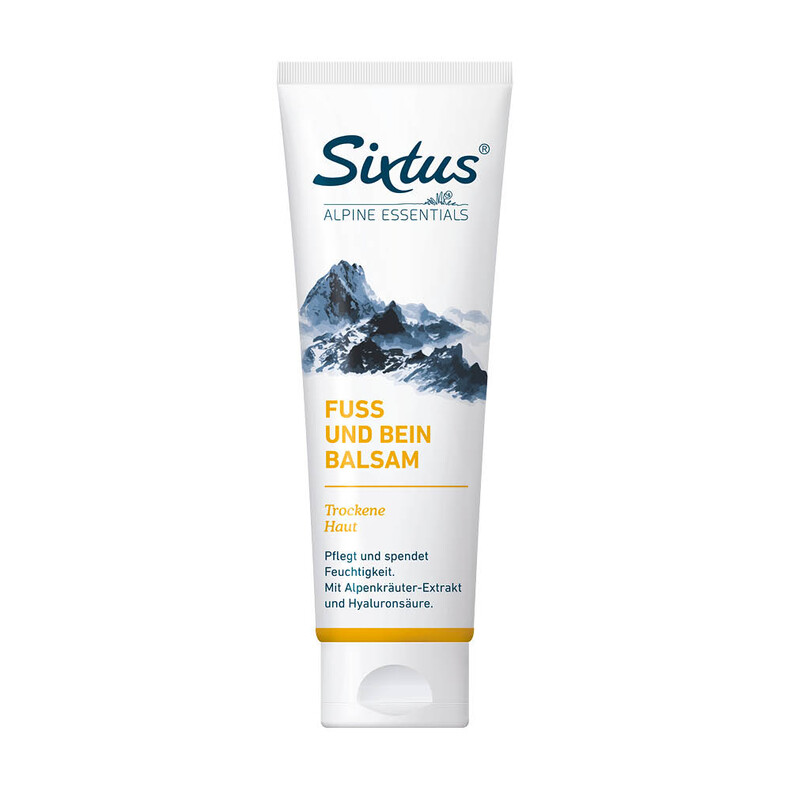 Produktabbildung vom Sixtus Fuss- und Beinbalsam als 125-ml-Tube zur Fuß- und Hautpflege.